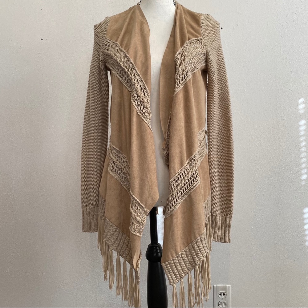 INC Boho fringe sweater women’s medium
